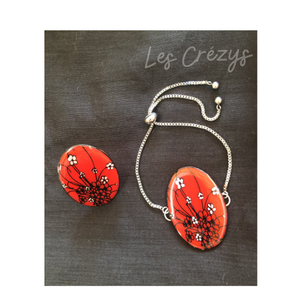 Bague et bracelet assortis