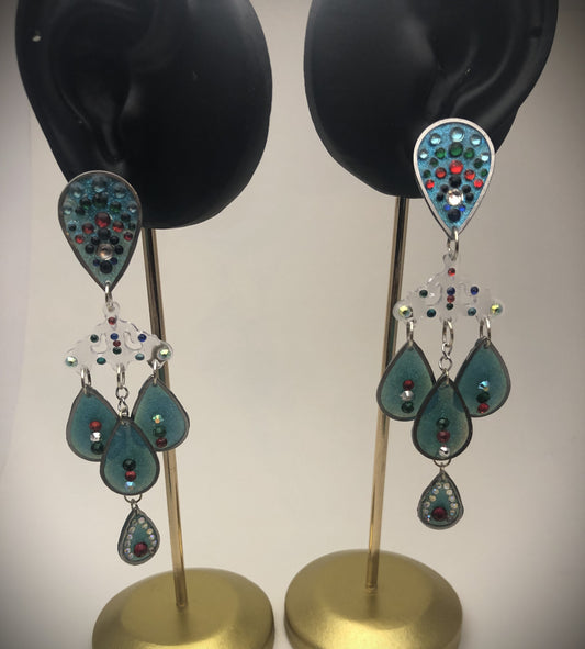 Boucles d'oreilles en cascade de gouttes